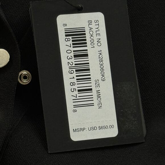 Alexander Wang Mock Neck Button Down Sweater Top Black Size Medium NWT - Picture 8 of 9